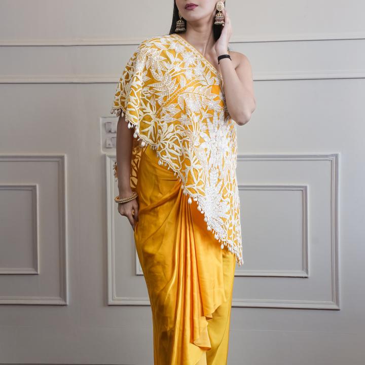 DHOTI WITH CAPE STYLE