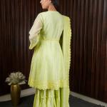 SEA GREEN ANGRAKHA  GARARA SUIT