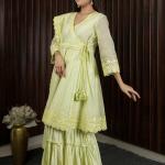 SEA GREEN ANGRAKHA  GARARA SUIT