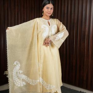 BEIGE BELLE A-LINE KURTI
