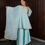 ABIRA SKY SHORT PEPLUM
