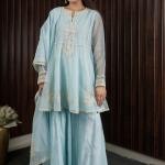 ABIRA SKY SHORT PEPLUM