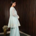 ABIRA SKY SHORT PEPLUM