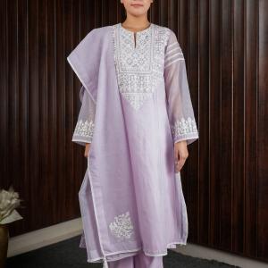 LILAC LACE A-LINE KURTI