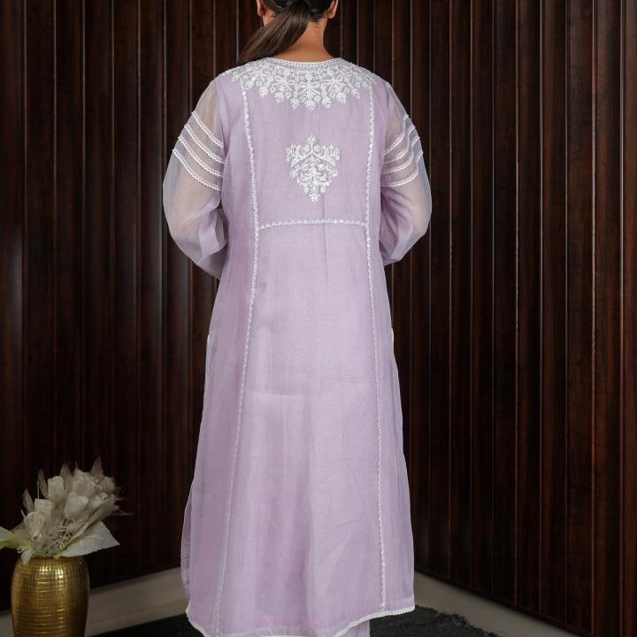 LILAC LACE A-LINE KURTI