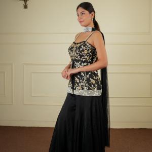 PEPLUM SHARARA SET