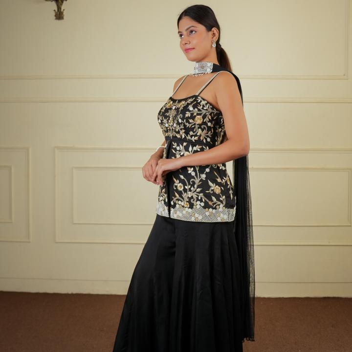 PEPLUM SHARARA SET