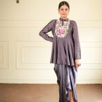 PEPLUM DHOTI SET