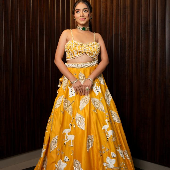 SUNBURST PIXEL LAHENGA