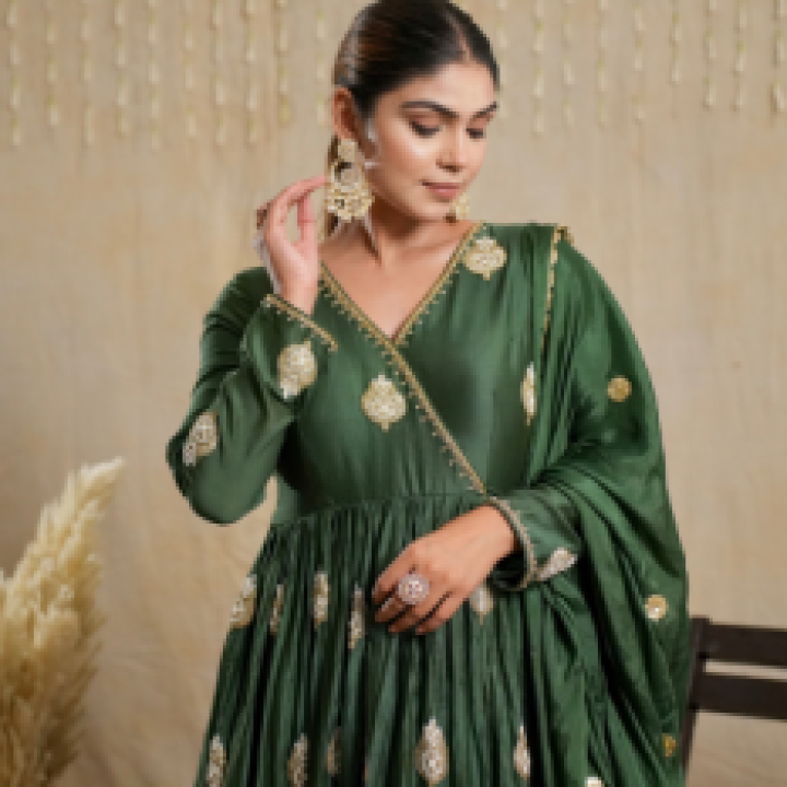 Emerald Green Anarkali Suit