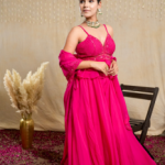 Hot hibiscus short top with sharara