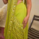 SONGBIRD GREEN DRAPE SAREE