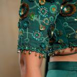 OBSIDIAN GREEN DRAPE SAREE