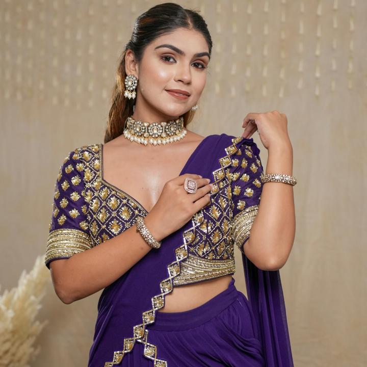 PURPLE REIGN DRAPE SAREE