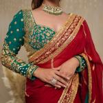 Cherry Amber Organza Saree