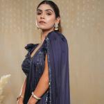 MOONLIGHT NAVY BLUE DRAPE SAREE