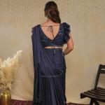 MOONLIGHT NAVY BLUE DRAPE SAREE