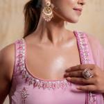 Blossom Pink Sleeveless Gharara Set
