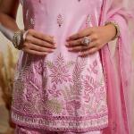 Blossom Pink Sleeveless Gharara Set