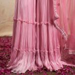 Blossom Pink Sleeveless Gharara Set