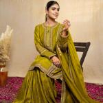 Olive Bloom sharara suit