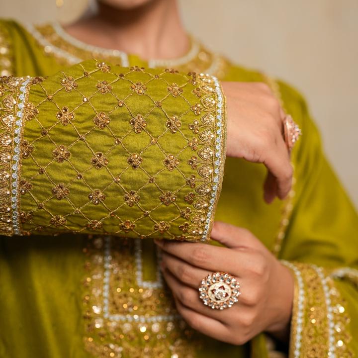 Olive Bloom sharara suit