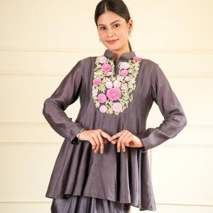 Peplum Dhoti Set