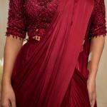 Ruby Twilight Mehroon Saree