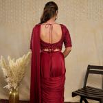 Ruby Twilight Mehroon Saree