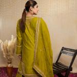Olive Bloom Sharara Suit