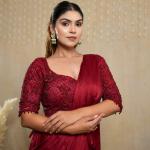 Ruby Twilight Mehroon Saree