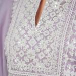 Lilac Lace A-Line Kurti