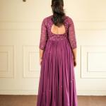 Majestic Plum Anarkali Set