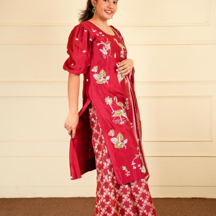 Ruby Ember Sharara Suit