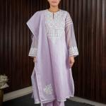 Lilac Lace A-Line Kurti
