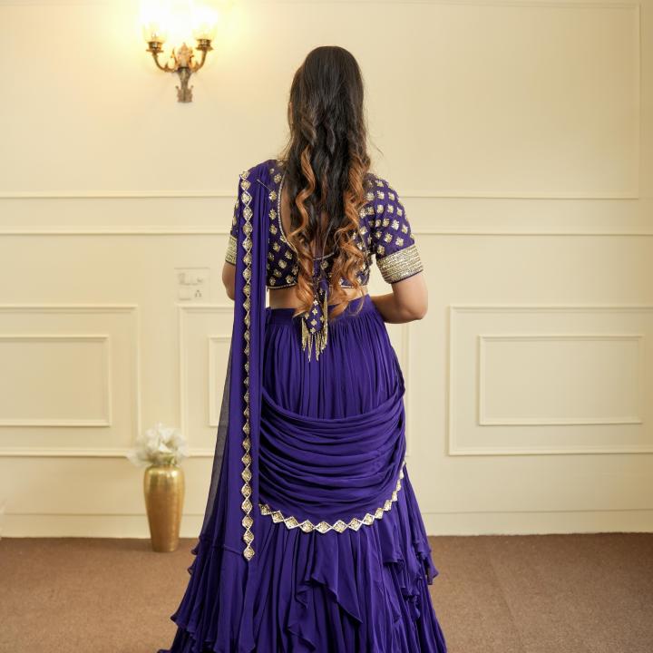 Violet Eclipse Saree