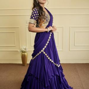Violet Eclipse Saree